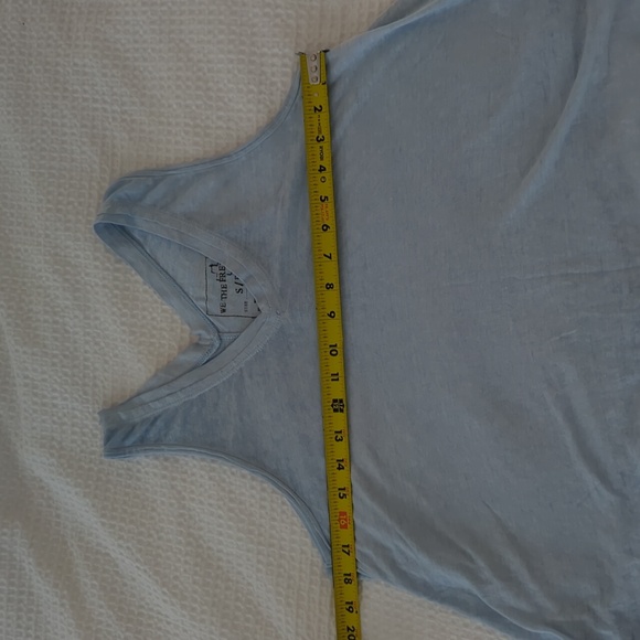 Free People Flowy Vneck Trapeze Tank Blue Small - Picture 8 of 8